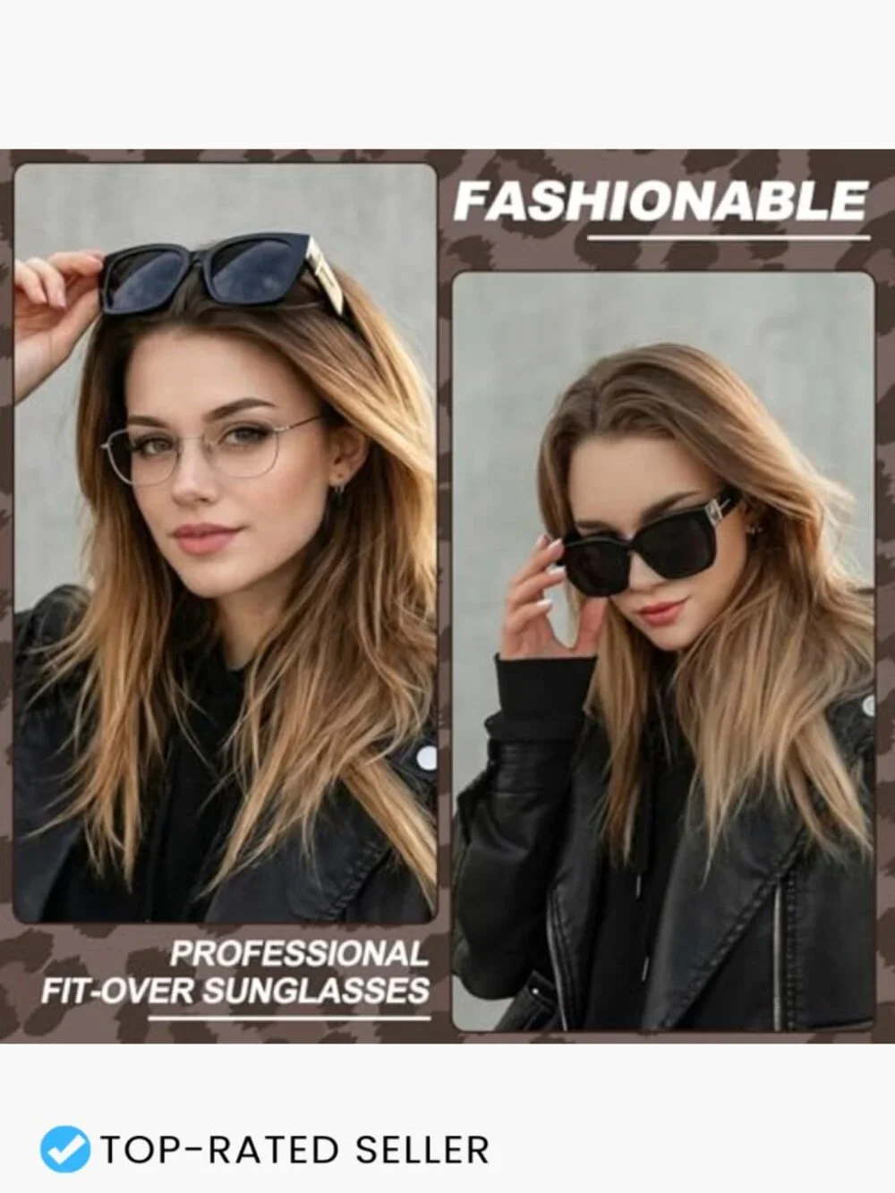 3 Pack Polarized Fit Over Sunglasses Unisex UV400 Protection Oversized Square
